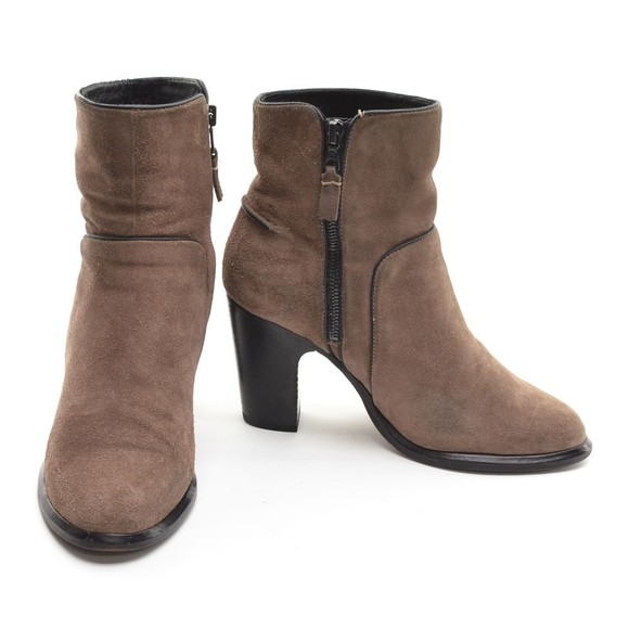 rag & bone Ashby Brown Suede Zip Bootie Ankle Boot 37.5 - Picture 2 of 7